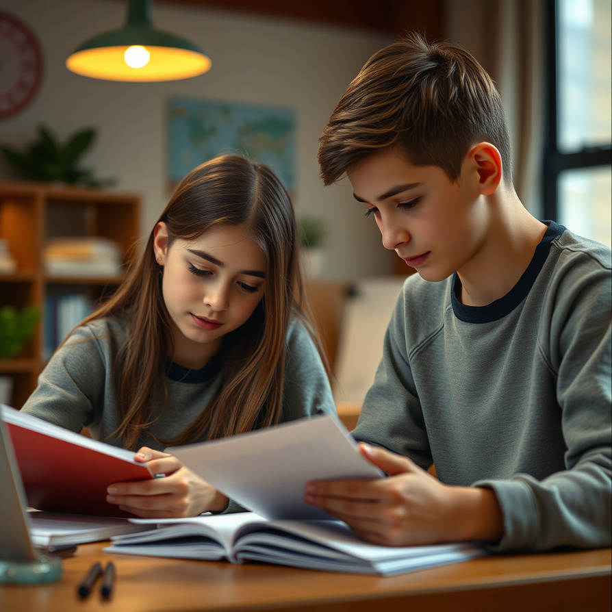 Helping each other with homework by rocket88doowop on DeviantArt