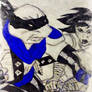 TMNT Dark Leo Blue and Karai Comic