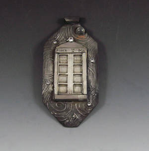 Tardis Pendant in Steel