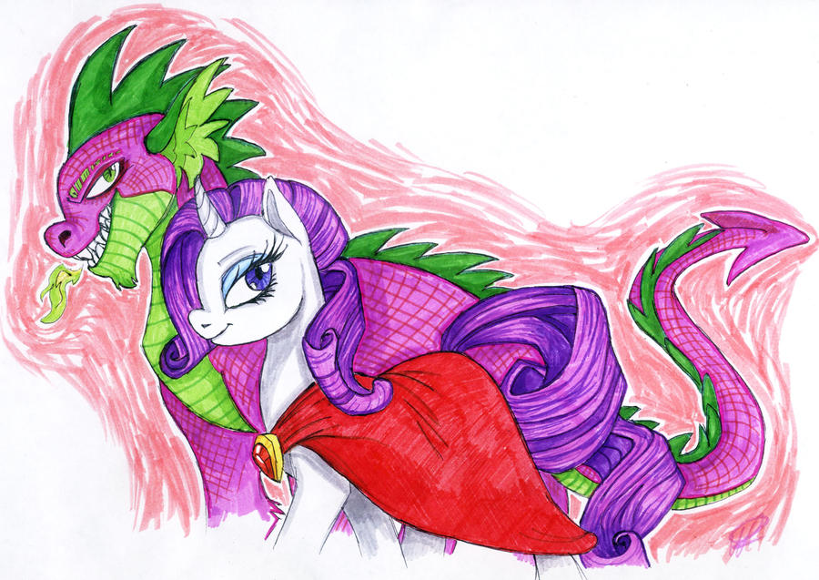 Spike and Rarity by MariaRuta on DeviantArt