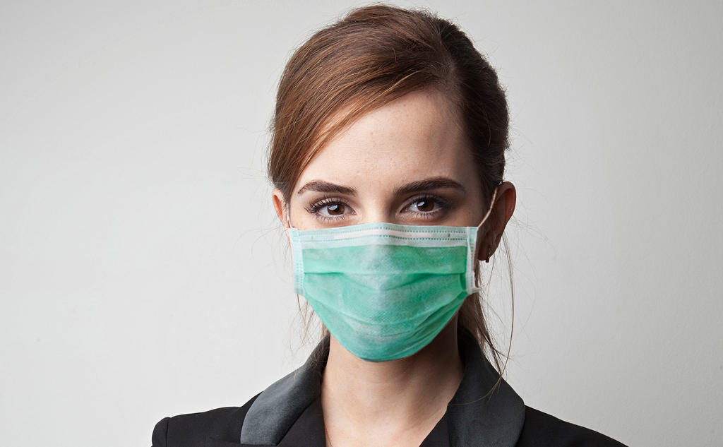 Emma Watson wearing surgical mask by Maskerman8 on DeviantArt