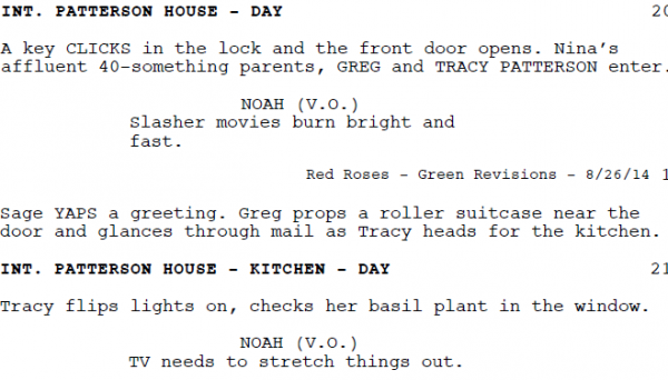 MTV'S Scream Pilot Script Leaked by HonorAmongScars on DeviantArt