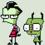 Zim And Gir Human Disguises Sprites