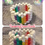 Rainbow Heart Cuff