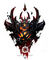 Shadow Fiend illustration, Dota 2