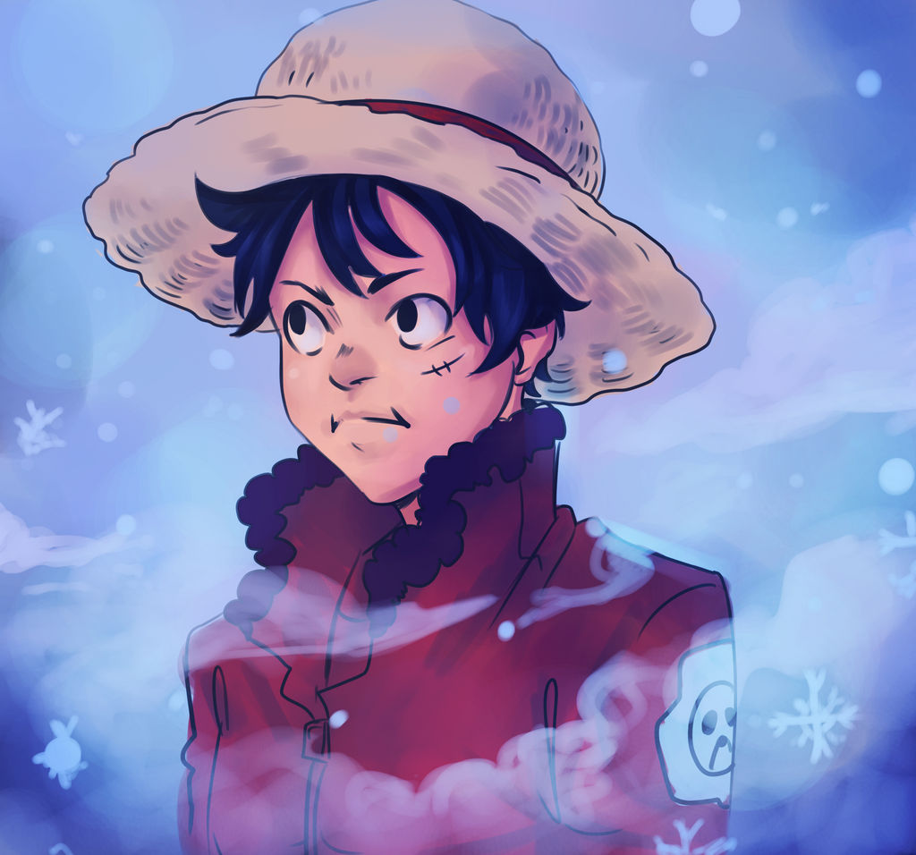 Luffy Snow Snow Luffy by lukesChillArt666 on DeviantArt
