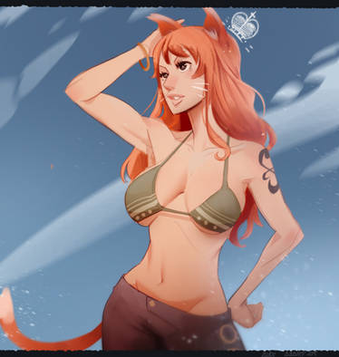 Nami, but with the Goro Goro no mi (Enel's Fruit) by TheArtistMouse on  DeviantArt