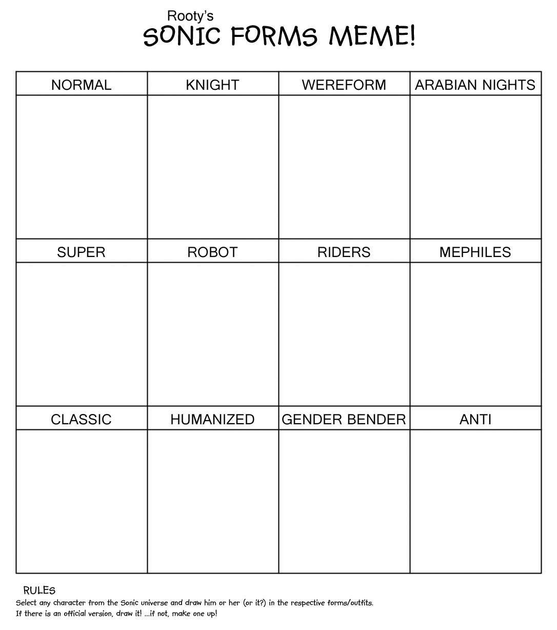 SONIC FORMS MEME x-tended