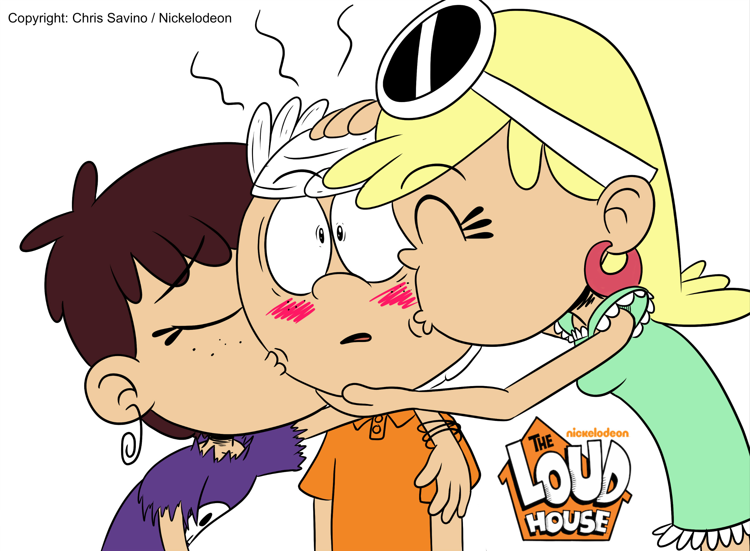 The Loud House Lincoln and his two best sisters by