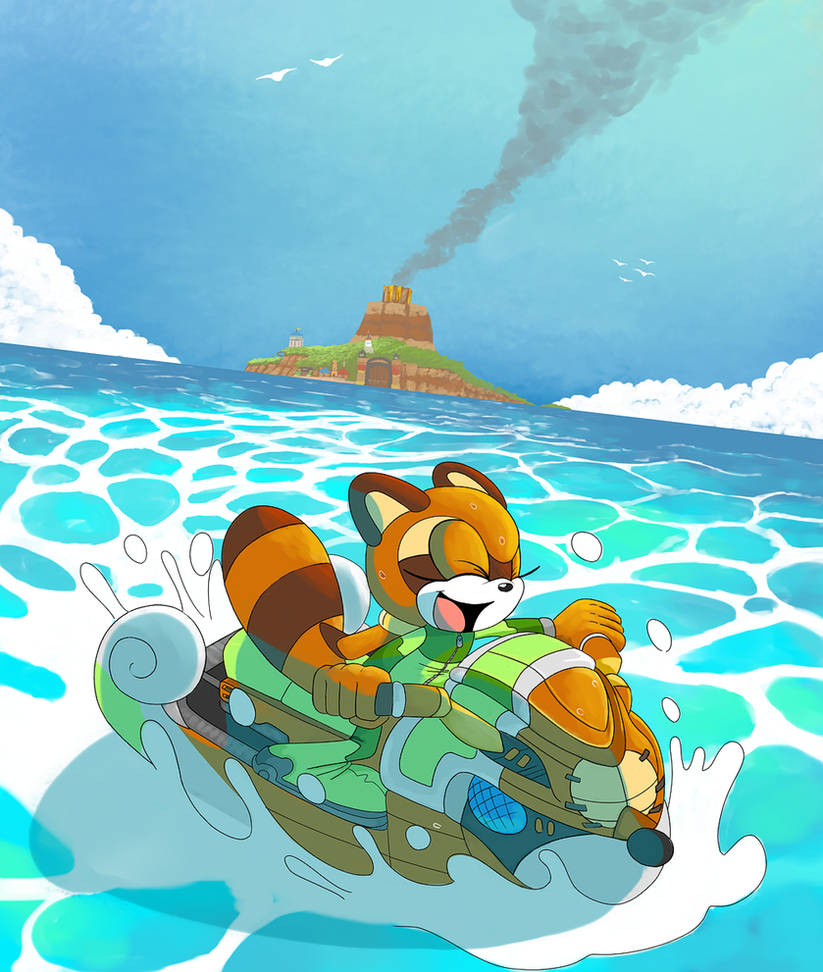 Raccoons Have All the Fun by AerieTheDewDragon on DeviantArt