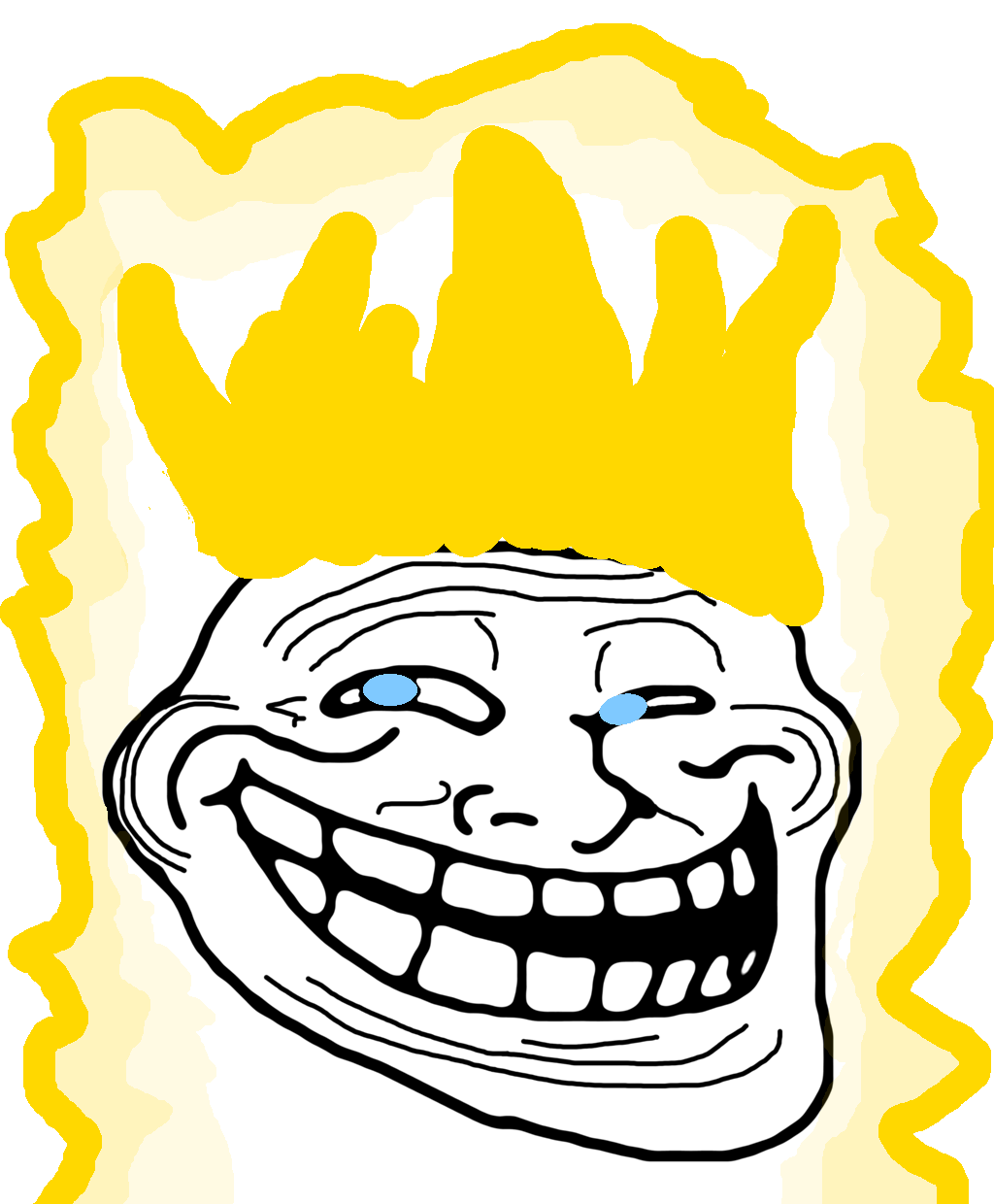 super saiyan Troll Face by mitchman1000 on DeviantArt