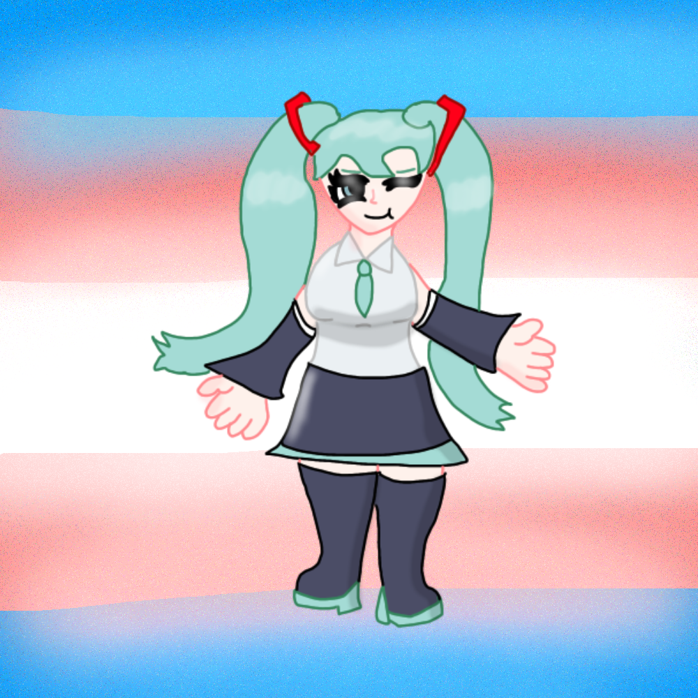 Miku says trans rights! by CandyPuffTheFurry on DeviantArt