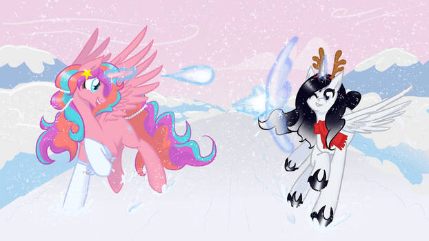Princesses Playing in the Snow