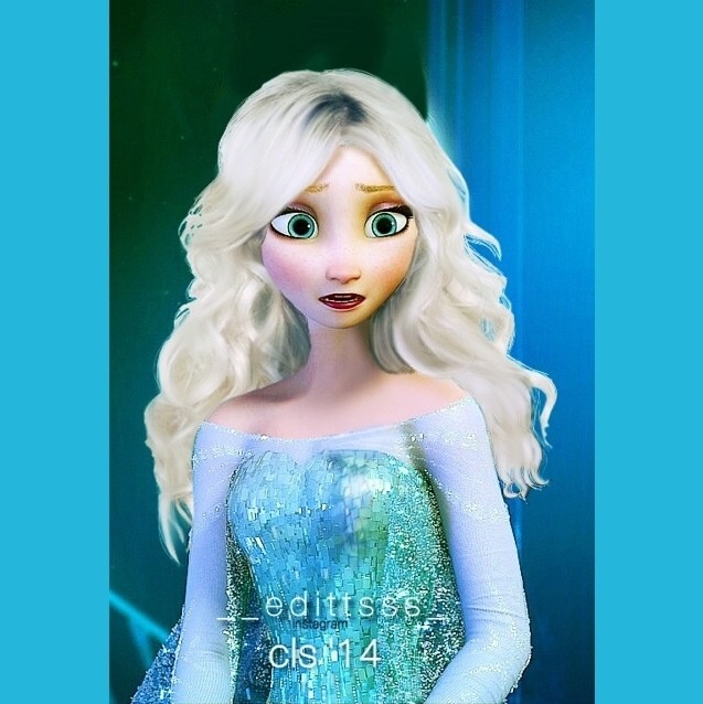 Elsa let her hair down! by Editttsss on DeviantArt