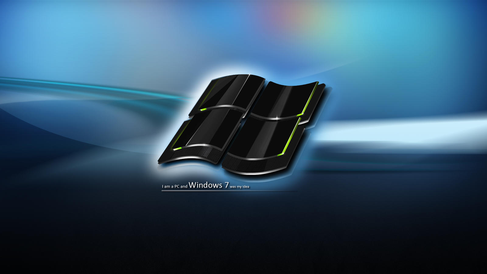 Windows 7 wallpaper, Dark logo by sharkurban on DeviantArt