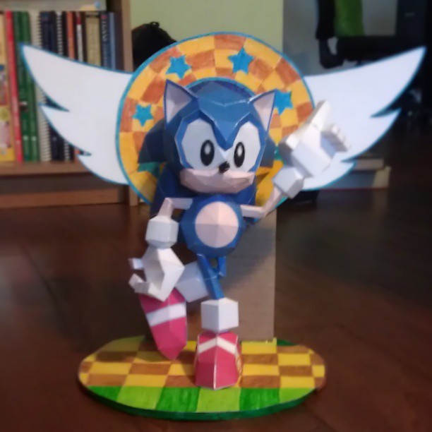 Classic Sonic-Papercraft by MESS-Anime-Artist on DeviantArt