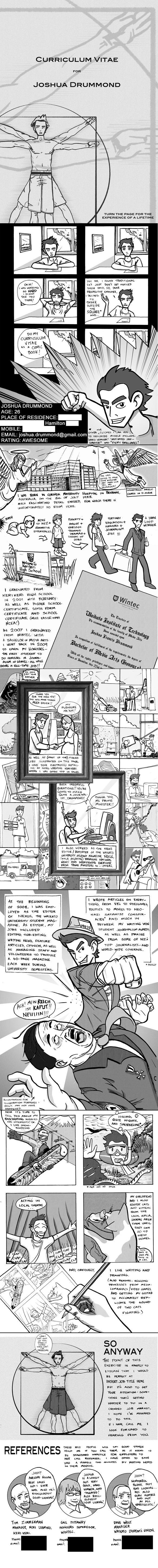 comic book resume