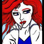 Artwork: Smoke red Girl