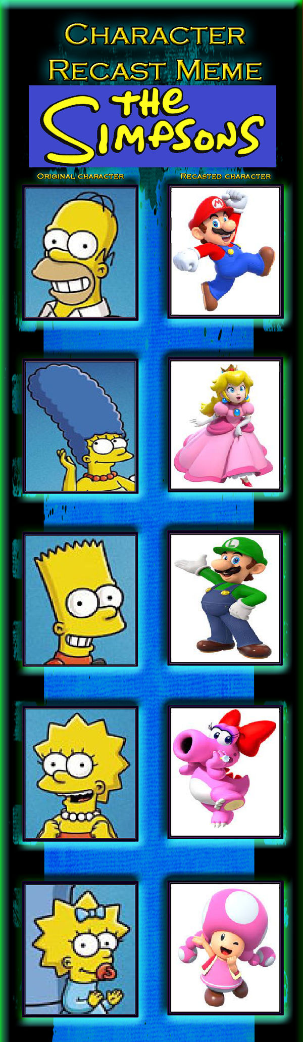 Mario Simpons Mario/Simpsons Family Recast by finlaythetinytoonfan on DeviantArt