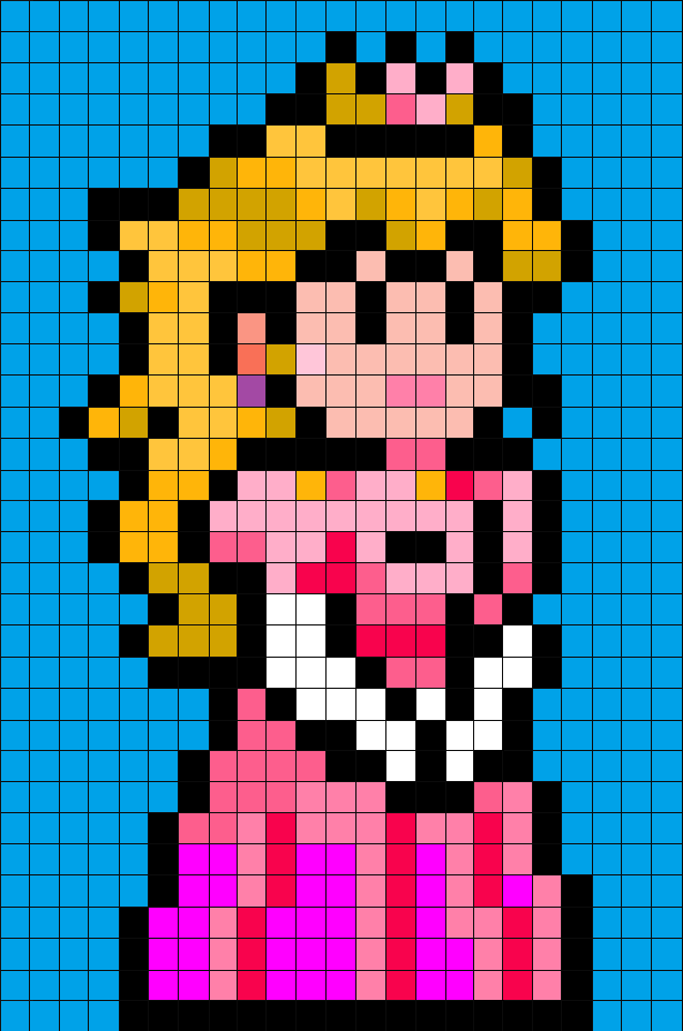 Princess Peach Pixel Art Peach