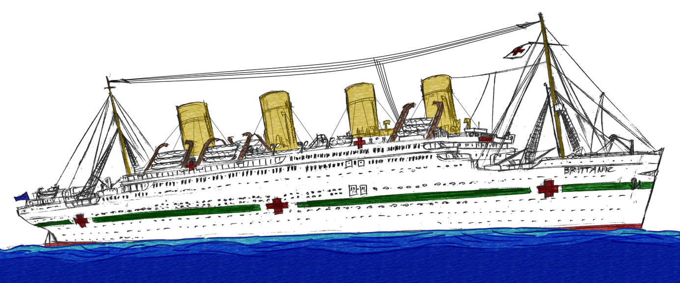 Britannic Colorized HMHS Britannic by RolandLatoreSpeed on DeviantArt