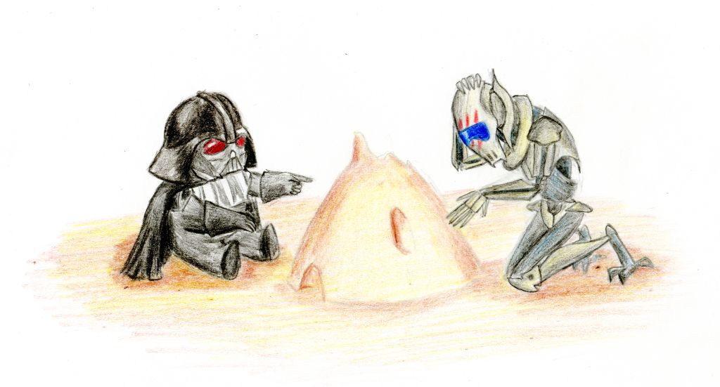 Vader and Biomech in Sandbox