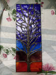 Solder tree against glass dusk- my 1st commission by Spectral1um