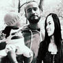 Cm Punk with Aj Lee, Holding a baby.