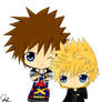 Sora and Roxas Chibi