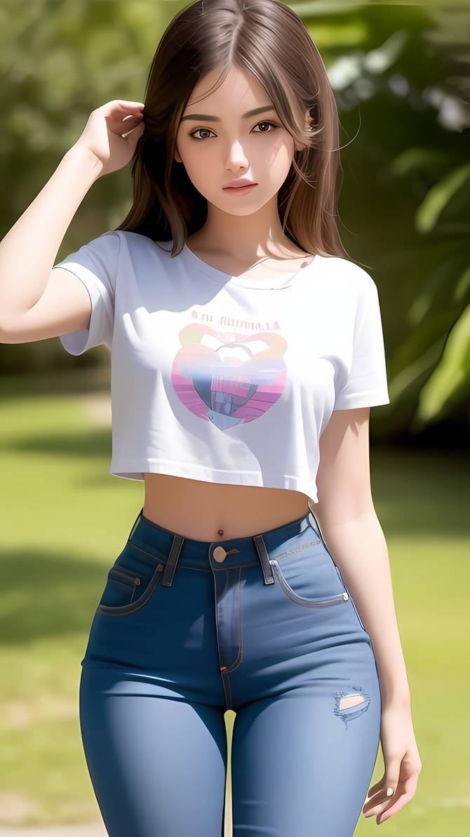 Beautiful AI girl by bs14292536 on DeviantArt