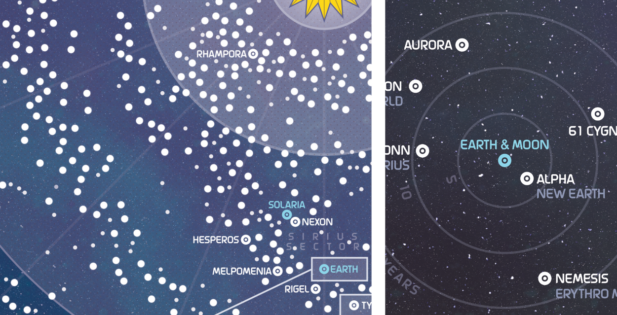 ASIMOV FOUNDATION GALAXY MAP details by KrisArdrey on DeviantArt