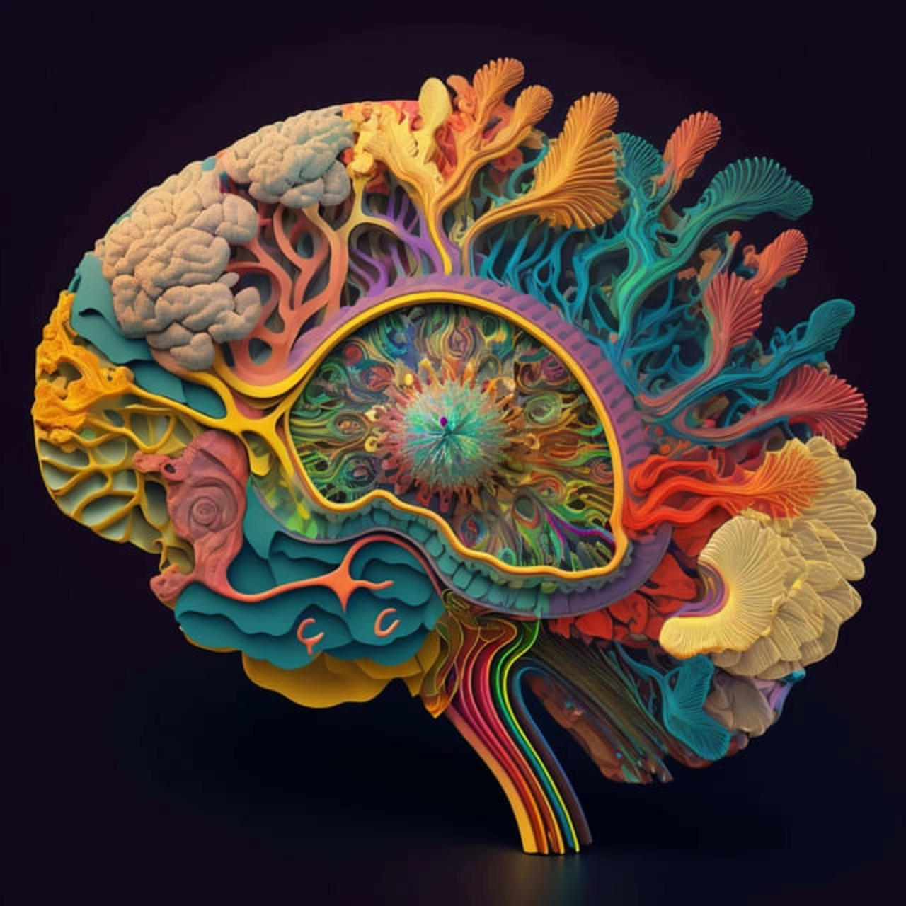 Exploded View Of A Brain On Psychedelics by artforyou22 on DeviantArt