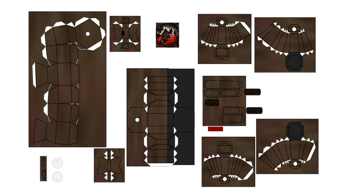 Paper Spring Trap FNaF 3 Hoax--Dark Springtrap Plush Papercraft by angeladesalvatore32 on ...