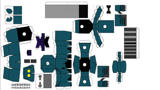 FNaF 4--Un-Nightmare Foxy Plush Papercraft by angeladesalvatore32