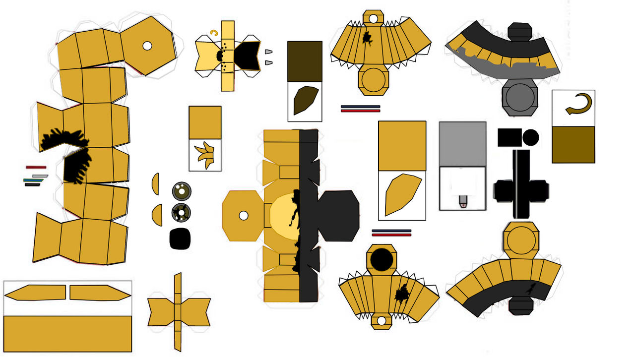 FNaF 2 Hoax--Golden Toy Freddy Plush Papercraft by