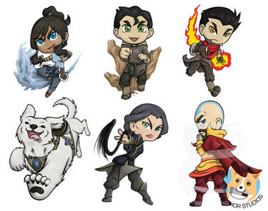 Legend of Korra keychain set