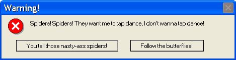 Error Message - Spiders