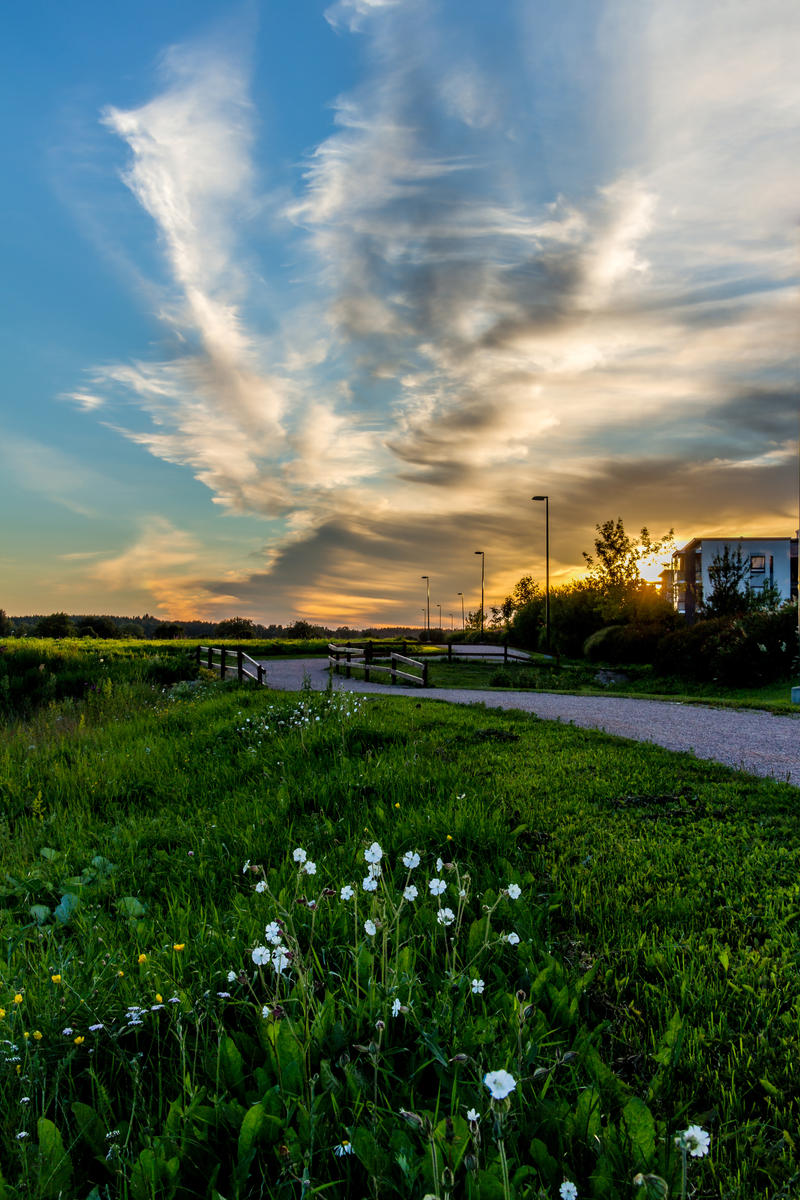 Summer Clouds And Sunset