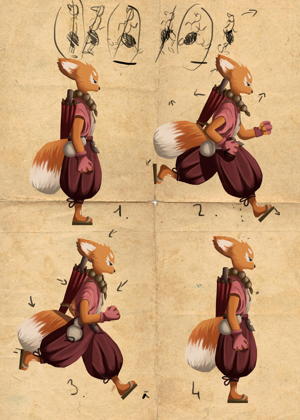 Fox Running Loop Fox running sequence (unfinished) by SpaceCat01 on DeviantArt