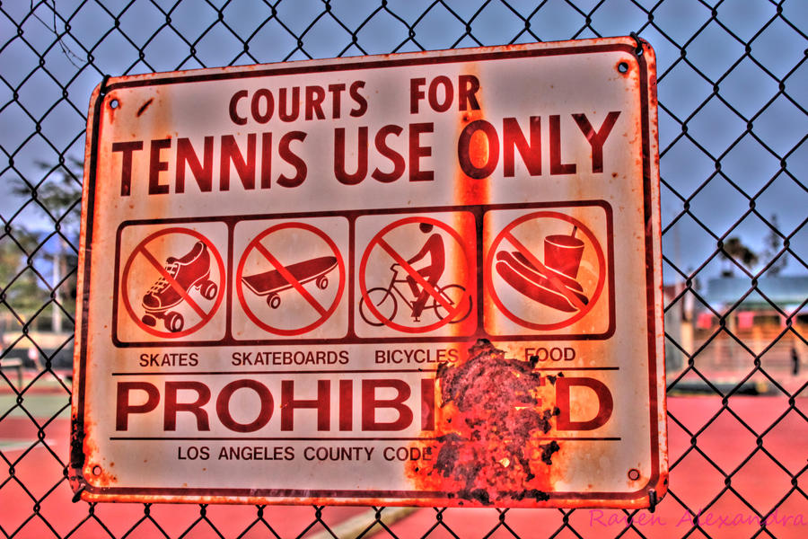 Tennis Sign HDR