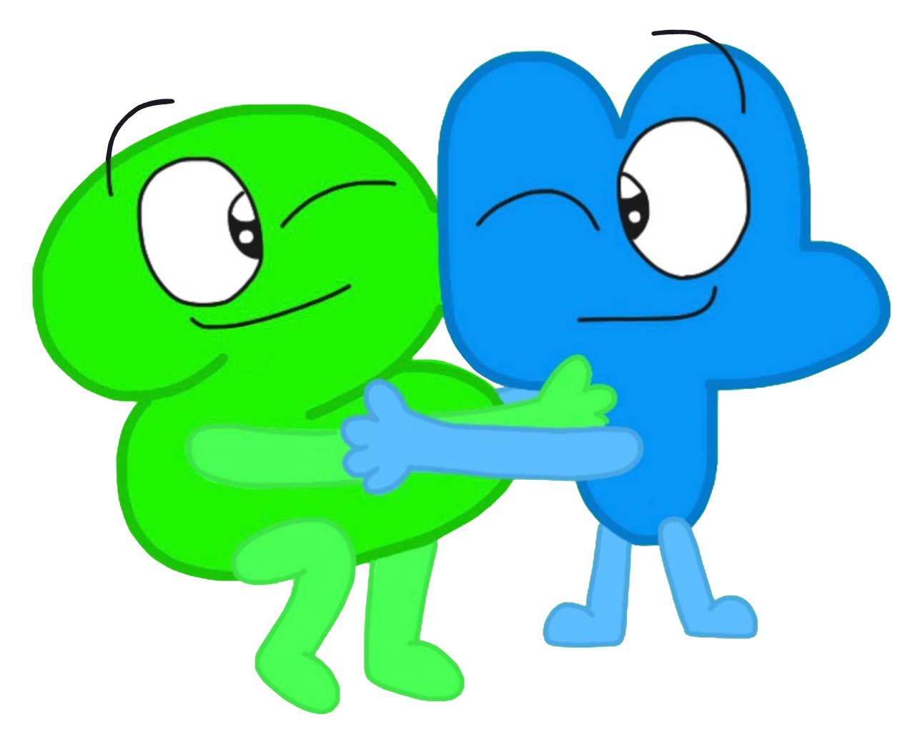 4 and 2 Hugging (BFDI/BFB) by JohnGamble1997 on DeviantArt