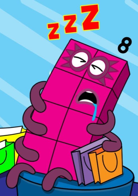 Sleep Number Blocks Numberblock 8 Sleeping (V4) by JohnGamble1997 on DeviantArt