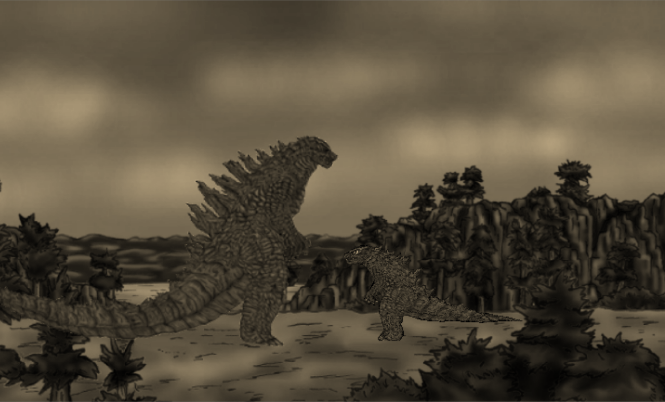 dagon and baby godzilla by kingcapricorn688 on DeviantArt