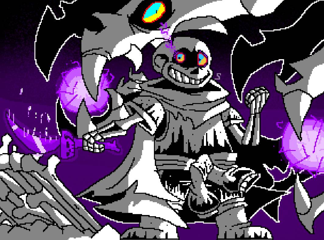 Spade Roundkard on X: a fanart of Dusttrust Sans Phase 2, took me