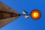 Invisible Man on Lamp by ahermin