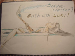 Bath with Loki