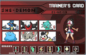 She-Demon's Pokemon Trainer Card