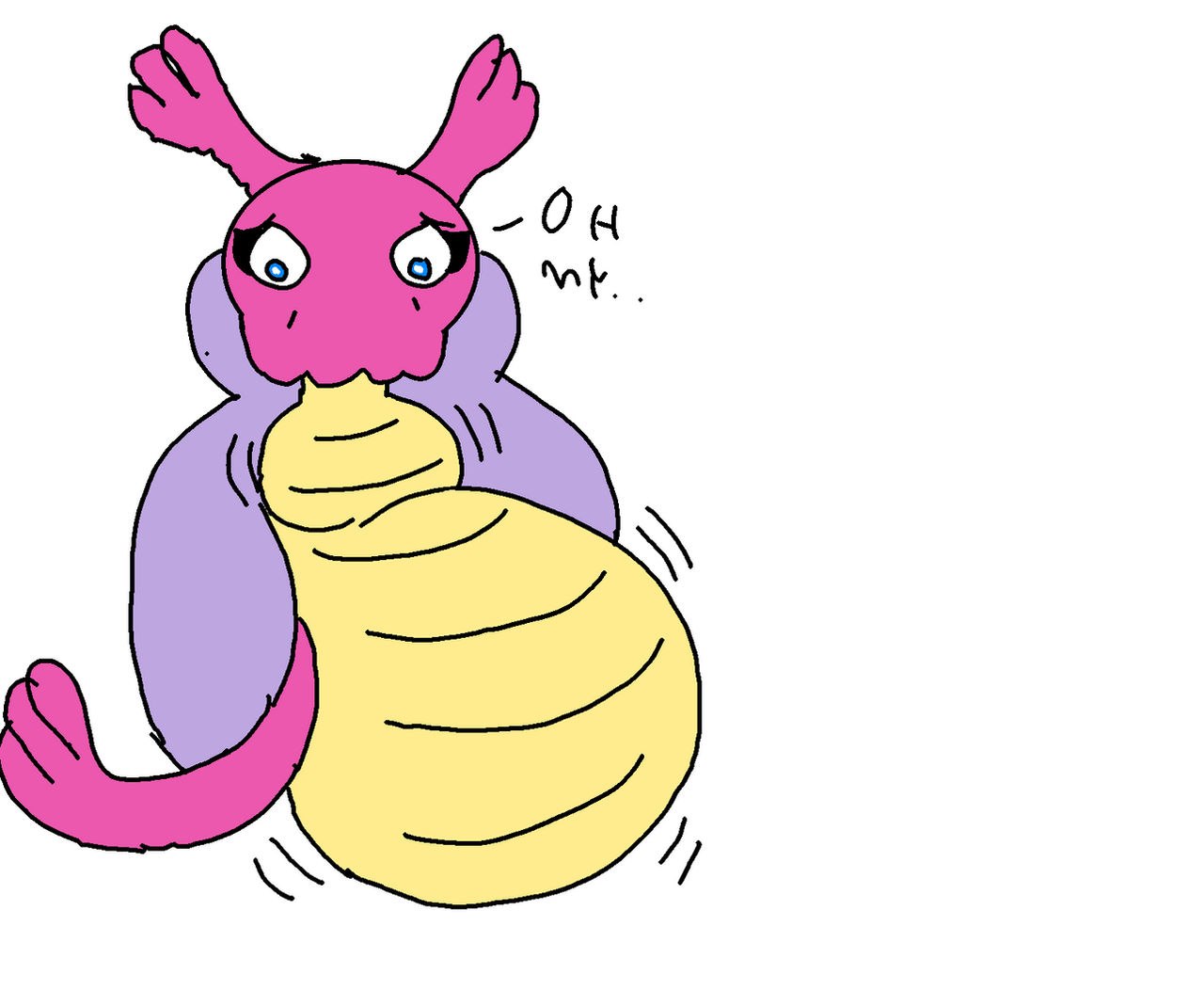 Ambassador Questa belly inflation by randomguyryye on DeviantArt