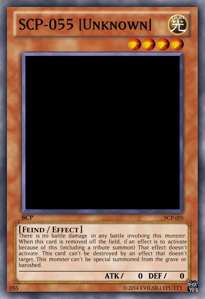 SCP-055 Yu-gi-oh card by EvilSillyPutty on DeviantArt