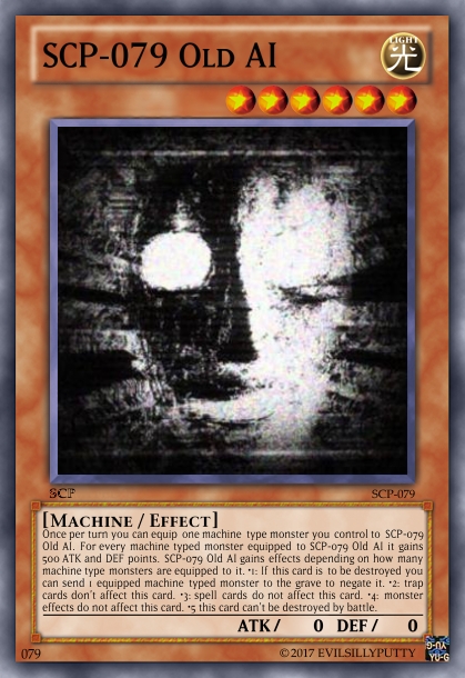 SCP-079 Yugioh Card by EvilSillyPutty on DeviantArt